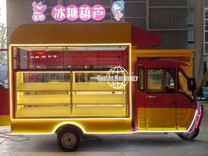 Carrito de Comida Eléctrico de Acero Inoxidable, Triciclo Semi-Cerrado, Camión de Comida Móvil con Rastreo GPS para Servicio de Comida Rápida - Product Image 2