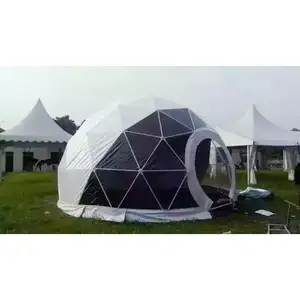 Outdoor Permanent Half Sphere Geodesic Camping Dome Tent with PVC Fabric Cover