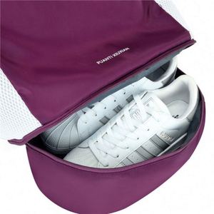 Custom Logo Travel Swimming <b>Drawstring</b> Backpack Lightweight Fitness Sports Yoga String <b>Bag</b> With Shoe Compartment - Product Image 5