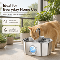 Fontaine à eau fraîche automatique de grande capacité 3,2 L avec pompe silencieuse et circulation pour chats et petits chiens