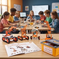 Weebot Robotstorm Kit Educativo STEM 12 en 1, Chasis y Brazo de Tanque Robótico DIY para Niños y Adultos, para la Escuela