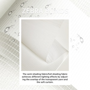 Tende <span class=keywords><strong>a</strong></span> <span class=keywords><strong>Rullo</strong></span> <span class=keywords><strong>Zebra</strong></span> Automatiche Motorizzate per Giorno e Notte, Oscuranti e Trasparenti, con Telecomando - Product Image 4