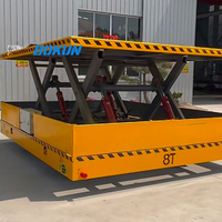 Robot AGV Hidrolik Industri Tipe Gunting Dengan Roda Mecanum, Platform Pengangkat Bergerak Omni-directional Untuk Pabrik