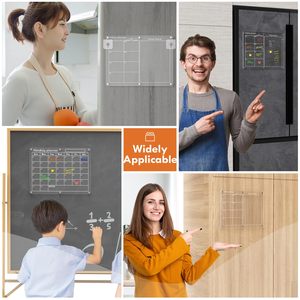 <span class=keywords><strong>Calendario</strong></span> Magnético Acrílico para Refrigerador, Paquete de 2, 12x16 Pulgadas, <span class=keywords><strong>Calendario</strong></span> Transparente para Refrigerador, Pizarra Magnética de Planificación Borrable en Seco - Product Image 6