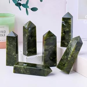 Commercio all'ingrosso Xiuyan punto di giada <span class=keywords><strong>pietra</strong></span> curativa FengShui cristallo ornamento regalo altri oggetti artigianali di cristallo dalla cina, circa 13-15 pz/kg - Product Image 2