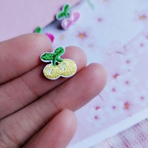 New Style Self-adhesive /iron on Mini 1.2cm Cute Cherry Embroidery Cloth Patch for Hair <b>Clip</b> & Doll Clothes DIY Decoration - Product Image 2