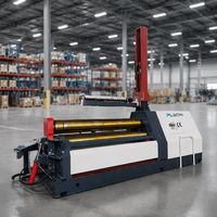 Machine à cintrer les tôles à quatre rouleaux motorisée PLSON pour la fabrication de structures en acier/aluminium, de coques de réservoirs et de chaudières, avec une puissance de 11 kW