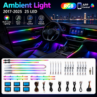Kit d'éclairage LED intérieur RGB, lampe d'ambiance dynamique, contrôle par application, accessoires de rénovation pour Audi A4L B9 A3 Q5 A6