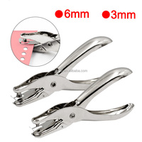Perforatore Manuale in Metallo con Diametro Foro 3mm 6mm, Punzonatrice Singola per Carta, Scrapbooking e Libri