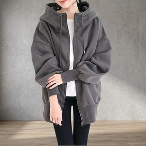 Collezione Primavera Estate: <span class=keywords><strong>Felpa</strong></span> Lunga con <span class=keywords><strong>Cappuccio</strong></span> da Donna in Maglia Anti-Pilling Poliestere/Cotone, Logo Frontale, Vestibilità Ampia, <span class=keywords><strong>Maniche</strong></span> <span class=keywords><strong>Corte</strong></span> - Product Image 3