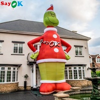 Décoration de jardin gonflable de Noël, monstre gonflable géant Grinch
