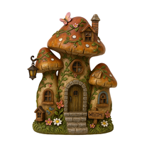 Décoration de champignon en résine peinte à la main personnalisable pour jardin extérieur pelouse maison solaire conte de fées maison Art modèle à motifs