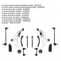 Kit Completo de 12 Piezas para Suspensión Delantera: Brazo de Control, Rótula, Barra Estabilizadora y Extremo de Barra de Acoplamiento para Nissan Altima 2007-2013