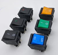 Mini-interrupteur AC 2 broches 3A 250V 6A Rouge ON-OFF KCD1-11 Interrupteur à bascule 10x15mm Durée de vie mécanique de 100 000 cycles