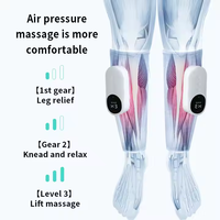 Appareil de massage des jambes à compression d'air sans fil, masseurs de mollets avec thérapie thermique pour la circulation et le soulagement de la douleur