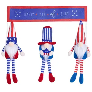 2024 American Independence Day Flag Rudolph Faceless Old Man Plush Dwarf Doll Home Decoration 4th of July Gnome Doll Ornaments