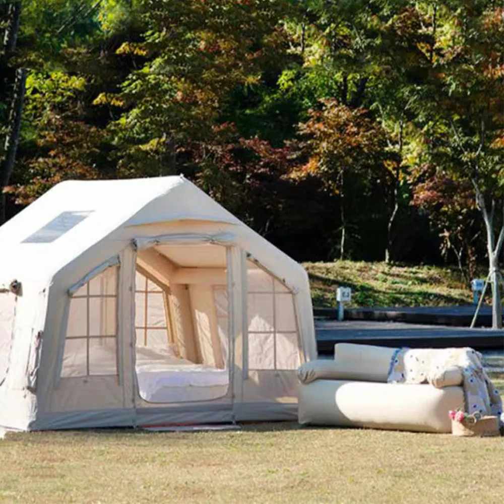 Tenda da campeggio aperta rapida completamente gonfiabile per grandi spazi interni da viaggio in tela da spiaggia