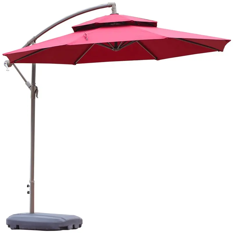 Hete Nieuwe Outdoor Zonnescherm Reclame Parasol Patio Tuin Wierook Strandparasol Vrije Tijd Schilderachtige Zijparaplu