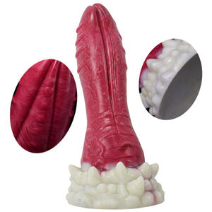 Juguete Anal de flexión Natural para adultos, pene de silicona más grande y más pequeño con ventosa, juegos sexuales, con patrones de remolino - Product Image 1