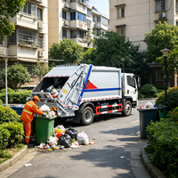 Camion à ordures compacteur diesel à chargement automatique entièrement scellé, neuf, pour l'assainissement urbain, vendu par des fabricants chinois