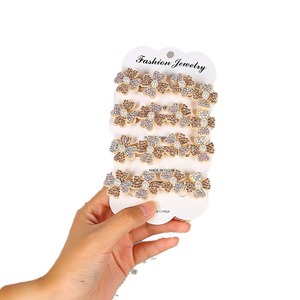 Pinza para el pelo de moda con diamantes de imitación de 12 cm, clip de resorte, accesorio diario para mujer, hecho en China - Product Image 5