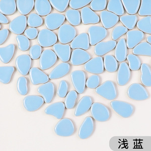 Tessere di mosaico in ceramica alla rinfusa ovali a mosaico di dimensioni casuali pezzi di ceramica fai da te piatti artigianali vasi vasi tazze mosaico che fanno forniture - Product Image 5