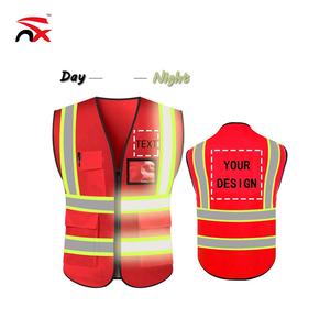 आउटडोर 5 जेब के साथ सुरक्षात्मक Workwear उच्च दृश्यता चिंतनशील सुरक्षा बनियान - Product Image 5
