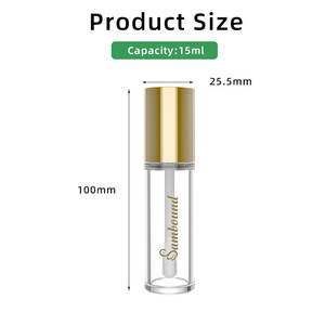 Vente en gros de 15ml PET Tubes de brillant à lèvres transparents écologiques Bouteilles de fond de teint vides personnalisables Options OEM d'usine - Product Image 6