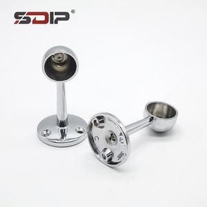 Accessoires de meubles-Support de tube de rail de guidage de rideau de garde-robe simple/<span class=keywords><strong>double</strong></span> en alliage de zinc pour tiges de support fixes - Product Image 3