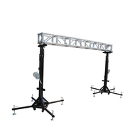 Torre de Truss Plegable de Acero Aleado con Capacidad de Carga de 250 kg, Elevación Manual con Manivela, Modelo Line Array - Exhibición de Truss de Aluminio
