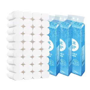 Bathroom Coreless Virgin Wood Pulp Standard coreless Roll Toilet Tissue Paper