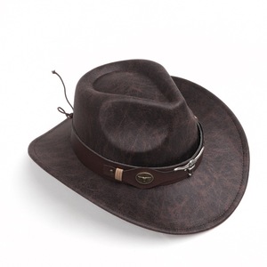 Cowboy <b>Hat</b> With Bull Skull <b>Band</b> Unisex Western <b>Hat</b> 56-58cm Casual Ethnic Style Four Seasons Wear - Product Image 5