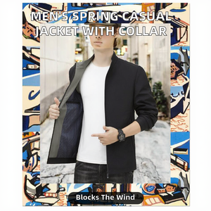 <b>Men's</b> Vintage Spring Autumn <b>Thick</b> <b>Fleece</b> <b>Jacket</b> Lapel Collar Zipper Closure Front Logo Windproof Hooded OEM Service Finished - Product Image 2