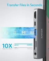 Anker Hub USB C pour iPadpro PowerExpand Direct Adaptateur 6-en-1 avec 60W Power Delivery 4K pour HDMI Audio USB 3.0 & SD MicroS