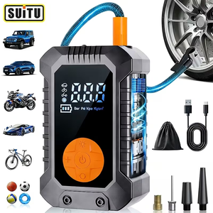 Inflador de Neumáticos de <span class=keywords><strong>Coche</strong></span> con Manómetro Digital y Luces LED, <span class=keywords><strong>Compresor</strong></span> de Aire Portátil para Bicicletas, Sedanes, SUV y Balones - Product Image 1
