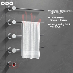 Scaldasalviette Elettrico <span class=keywords><strong>Cromato</strong></span> da Bagno a 5 Barre in <span class=keywords><strong>Acciaio</strong></span> Inox 304, Radiatore Scaldasalviette Elettrico a Parete - Product Image 4