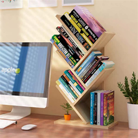2022 nouveau design 5 étagères arbre livre support de rangement étagère sur pied pour chambre à coucher