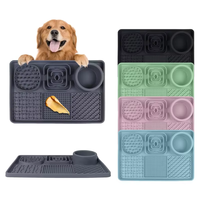 Tapis de léchage en silicone pour animaux de compagnie, pliable, avec ventouse, pour gamelle anti-glouton chat/chien, tapis d'alimentation, best-seller