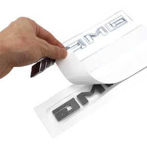 Chữ cái mạ crôm đen bóng 3D ABS cho cốp sau xe Mercedes-Benz AMG 4MATIC, logo, biểu tượng, nhãn dán, decal trang trí C63S - Product Image 1