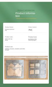 Convenient Dust-proof Hanging Double-sided Transparent Six-layer Storage <b>Bag</b> Bedroom Wardrobe Small Clothes <b>Bag</b> Storage <b>Bag</b> - Product Image 5
