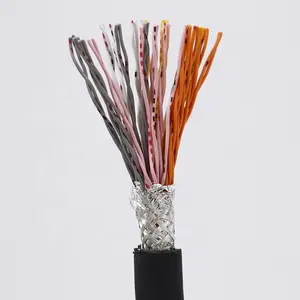 20276 PVC kabel sinyal berpelindung fleksibel terisolasi kabel kontrol IO putar 0.1mm 10 core 20 30 40 50 60 core