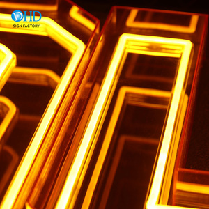 Dropshipping tùy chỉnh tên thiết kế bảng dẫn Neon thư chiếu sáng frontlit cửa hàng mặt thắp sáng dấu hiệu Neon cho doanh nghiệp ngoài trời - Product Image 3