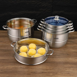 Batterie de cuisine de luxe en acier inoxydable à couverture bleue de 5 pièces nouvelle cuisinière à induction cuisinière à gaz cuisine à domicile différentes tailles casserole haute - Product Image 4