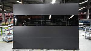 <span class=keywords><strong>Porte</strong></span> <span class=keywords><strong>de</strong></span> <span class=keywords><strong>garage</strong></span> sectionnelle automatique moderne haut <span class=keywords><strong>de</strong></span> gamme avec surface finie <span class=keywords><strong>de</strong></span> couleur noire pour villas, lieux événementiels et entrepôts - Product Image 2