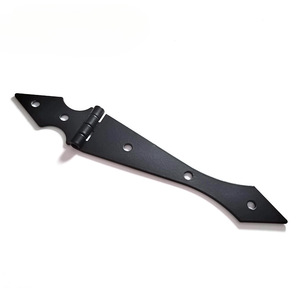 Charnière à ressort en fer noir électrophorétique, rotation à 180 degrés, style rustique, pour porte de grange, clôture, quincaillerie - Product Image 1