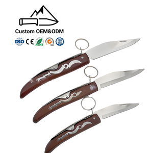 Cuchillo <span class=keywords><strong>de</strong></span> Bolsillo Plegable Personalizado con Anillo <span class=keywords><strong>de</strong></span> <span class=keywords><strong>Seguridad</strong></span>, Mango <span class=keywords><strong>de</strong></span> Madera DIY, Hoja <span class=keywords><strong>de</strong></span> Acero Inoxidable, Ideal para Caza y Camping - Venta Caliente <span class=keywords><strong>de</strong></span> Fábrica OEM - Product Image 1
