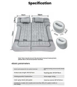 Naturego <span class=keywords><strong>Matelas</strong></span> <span class=keywords><strong>Gonflable</strong></span> Automatique Pliable en PVC pour <span class=keywords><strong>Coffre</strong></span> de SUV/Camion, 184 cm, Design Moderne pour Camping, Voyage, Route - Product Image 4