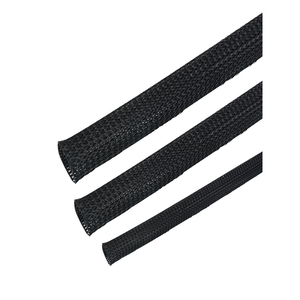 Funda Trenzada de Malla de Nylon Negra Ignífuga para Cables, Funda Protectora Telescópica de Piel de Serpiente Textil Absorbente de Impactos - Product Image 1