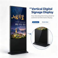 Affichage numérique sur pied de 55 pouces, écran tactile capacitif 4K, système de gestion de contenu intégré, kiosque publicitaire à gestion à distance