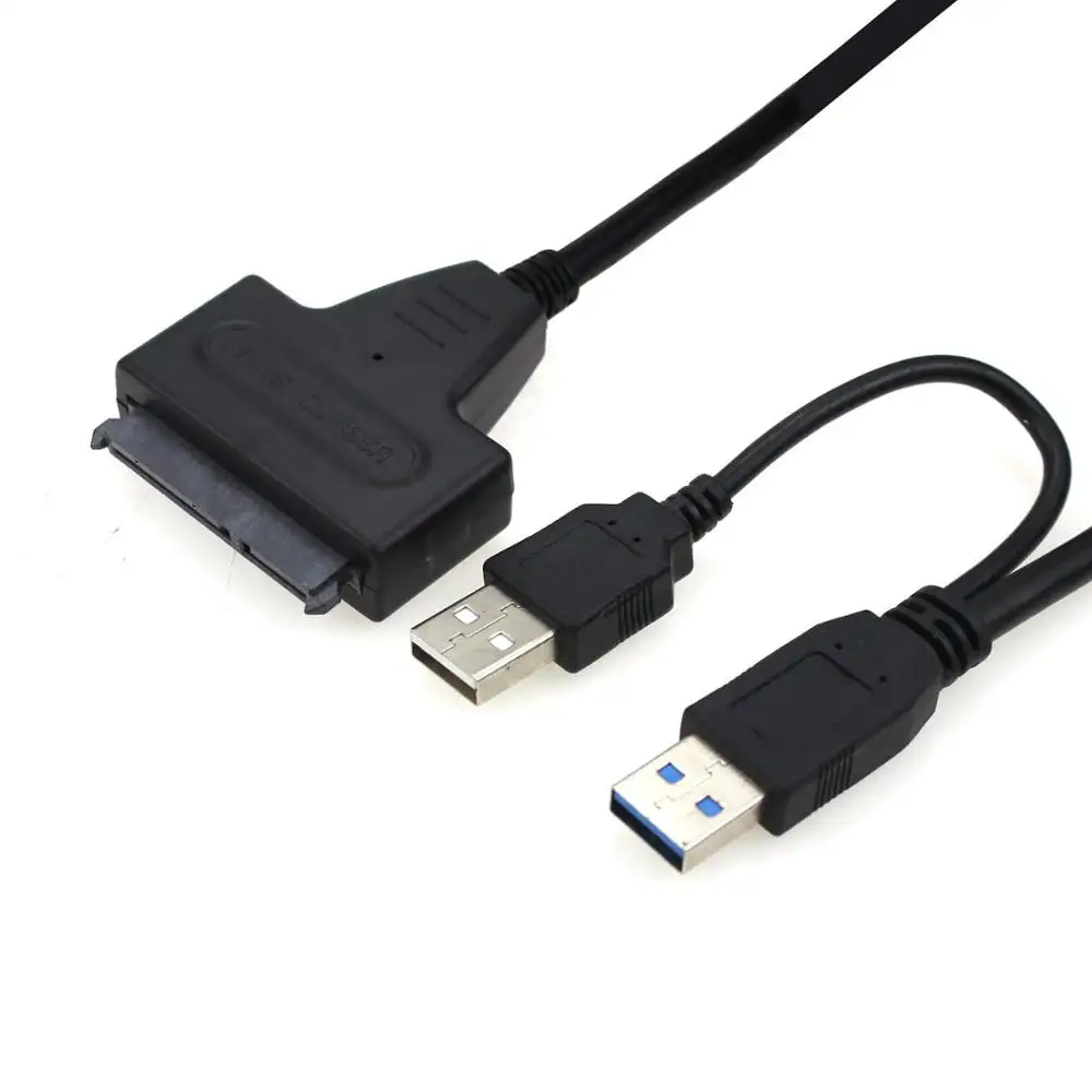 Кабель-преобразователь Sata 22pin на Usb 3,0, кабель передачи данных для жесткого диска с электропитанием от USB